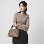 ラメ リブ ボートネック カットソー