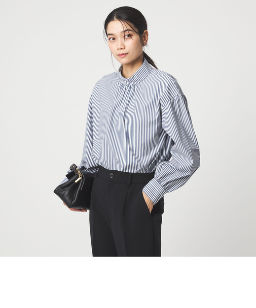 ［size SHORTあり］ハイネック ボリューム スリーブ ブラウス