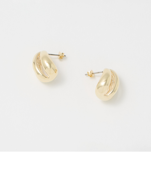 3ライン ハーフボール ピアス