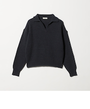 テープヤーン スキッパー プルオーバー ニット ウォッシャブル