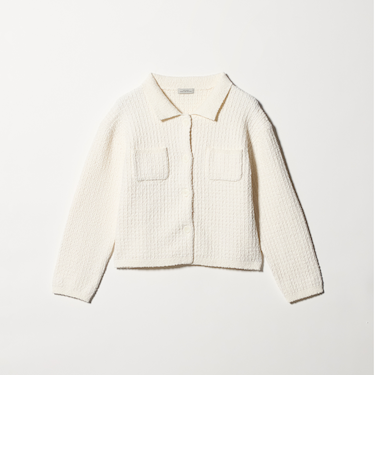 ブークレ ポロニット カーディガン ウォッシャブル