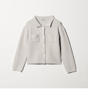 ブークレ ポロニット カーディガン ウォッシャブル