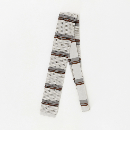 ＜Bleck＞6.5cm ニット ボーダー ネクタイ