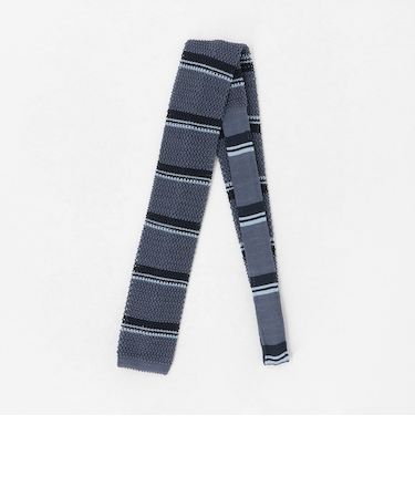 ＜Bleck＞6.5cm ニット ボーダー ネクタイ