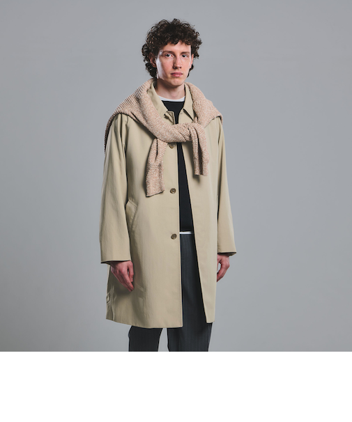 ナイロンオックス ステンカラーコート ‐撥水‐