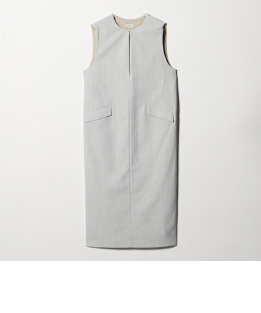 ［size SHORTあり］リネンライク キーネック ジャンパースカート