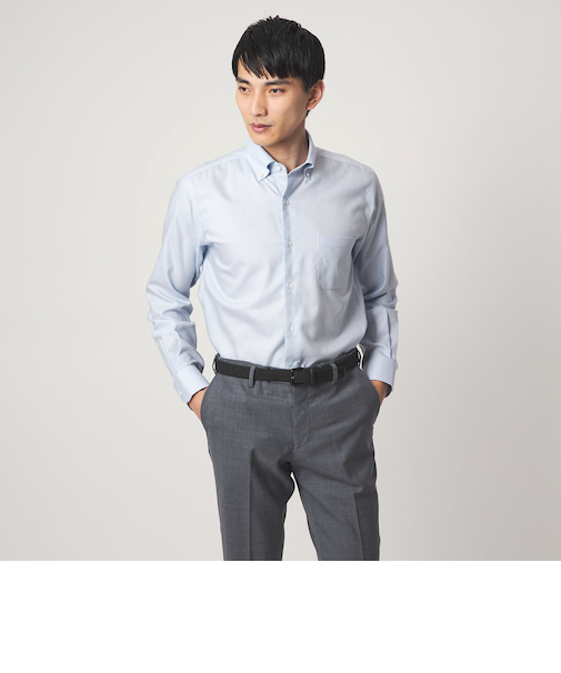 コットン ロイヤルオックス ボタンダウン ドレスシャツ -形態安定-