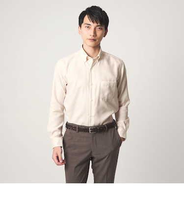 エブリット コットンオックス ソリッド スナップ ボタンダウン シャツ -イージーアイロン-