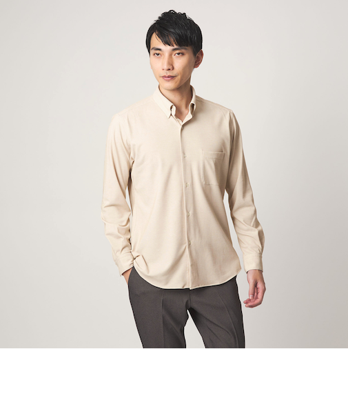 エブリット TC ジャージー スナップ ボタンダウン シャツ -ストレッチ・イージーアイロン・吸水速乾・抗菌-