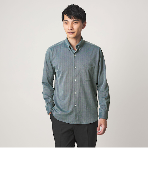 エブリット TC ジャージー スナップ ボタンダウン シャツ -ストレッチ・イージーアイロン・吸水速乾・抗菌-