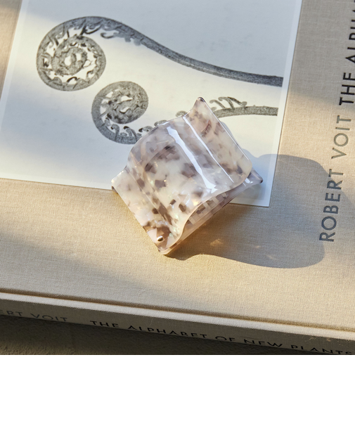 【WEB限定】スクエアマーブル ヘアクリップ