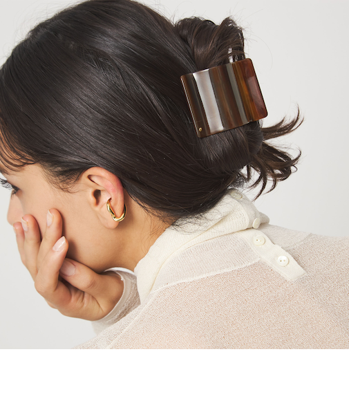 【WEB限定】スクエアマーブル ヘアクリップ