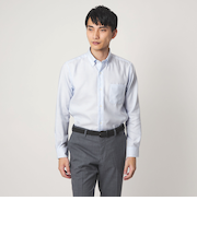 エブリット コットンオックス ストライプ スナップ ボタンダウン シャツ -イージーアイロン-