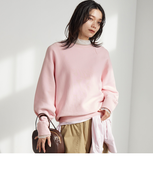 ［size SHORTあり］フォルム クルー スウェット