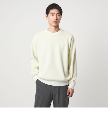 コットン リバー カノコ クルーネック ニット