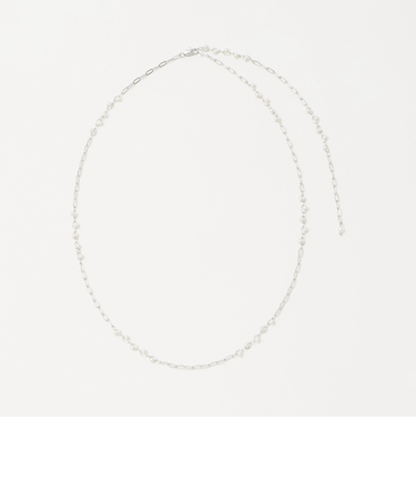 2WAY チェーン フェイクパール コンビネックレス