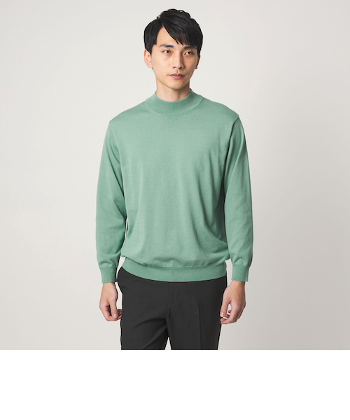 MTB コットン ハイゲージ モックネック ニット｜グリーンレーベル