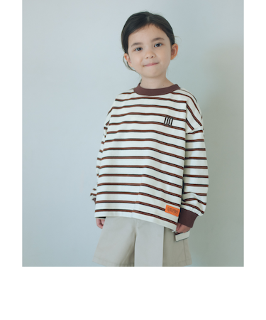 【別注】＜UNIVERSAL OVERALL＞ボーダー ロングスリーブ / キッズ  100cm-130cm