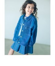 デニム ブルゾン / キッズ  ストレッチ 100cm-160cm