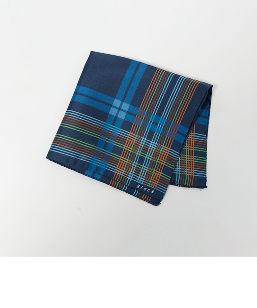 <Bleck>チェック ポケットチーフ