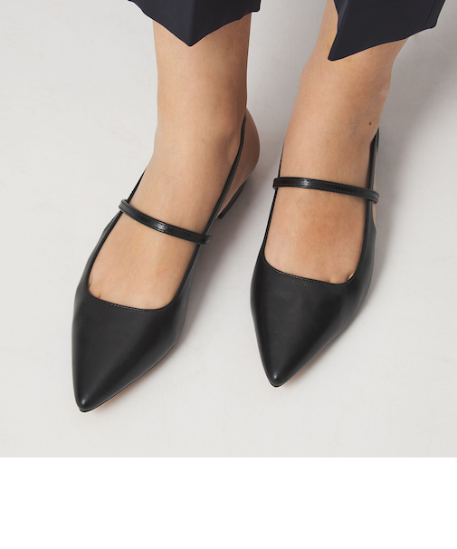 ポインテッド ストラップ シューズ