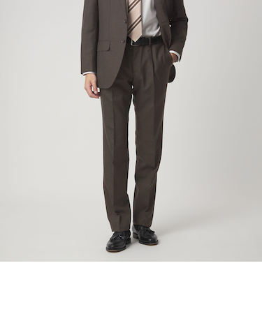 VITALE BARBERIS CANONICO ラスティック 無地 CLS 1プリーツ スーツパンツ セットアップパンツ