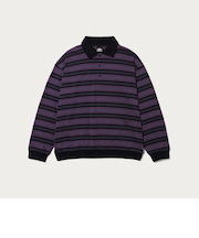 【別注】＜UMBRO＞ボーダー 長袖 ポロシャツ