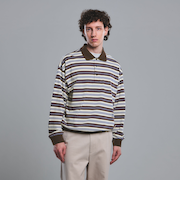 【別注】＜UMBRO＞ボーダー 長袖 ポロシャツ