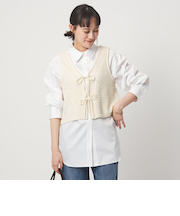 メッシュ ニット 2WAY ジレ ウォッシャブル