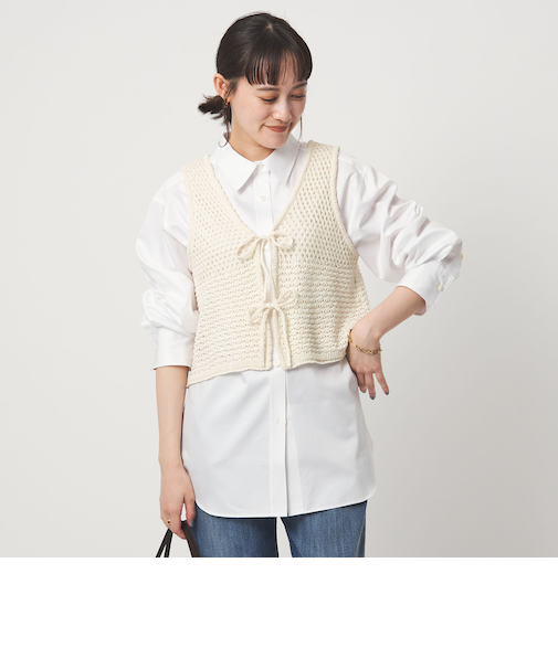 メッシュ ニット 2WAY ジレ ウォッシャブル