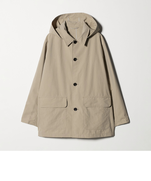 DICROS ミドル フード ステンカラー コート -撥水-