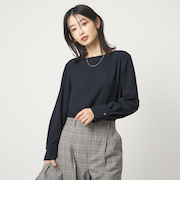 クルーネック ブラウス 2 マシンウォッシャブル UVカット