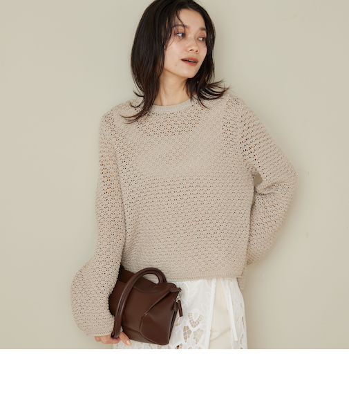 メッシュ ニット 2WAY プルオーバー ウォッシャブル