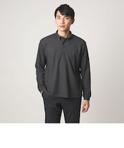 メランジ カノコ ニュー ボタンダウン 長袖 ポロシャツ