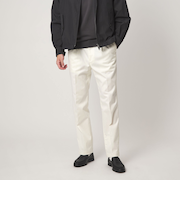 コットン ポリウレタン 1アウトプリーツ チノパンツ スラックス