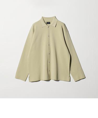 スナップ ポロカラー カーディガン