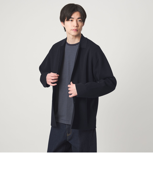 スナップ ポロカラー カーディガン