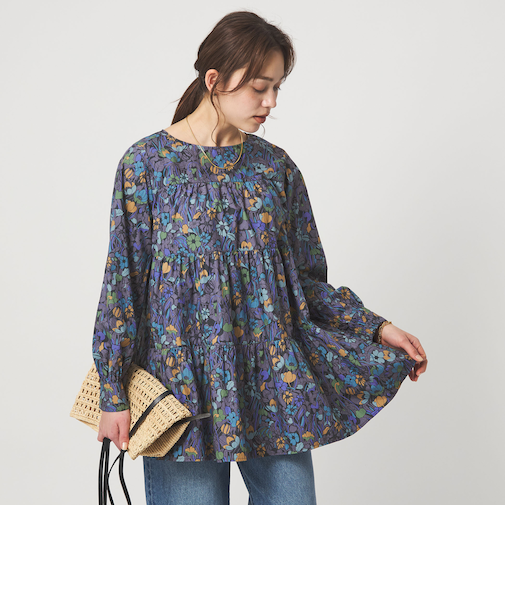 LIBERTY ティアード ブラウス