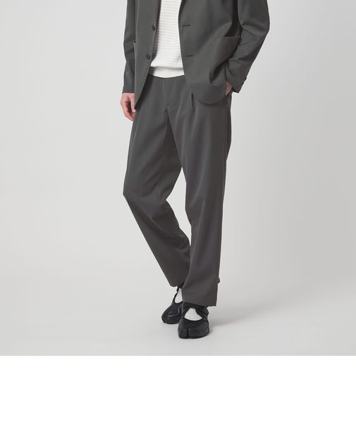 DICROS ポリエステル ツイル 1プリーツ W2 ユーティリティパンツ -ストレッチ・撥水-