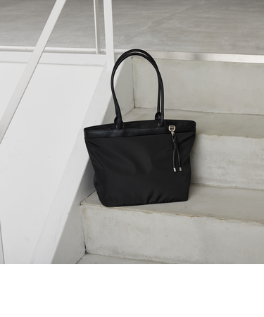 チャームツキ ロングハンドル トートバッグ はっ水