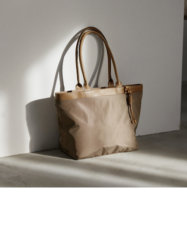 チャームツキ ロングハンドル トートバッグ はっ水