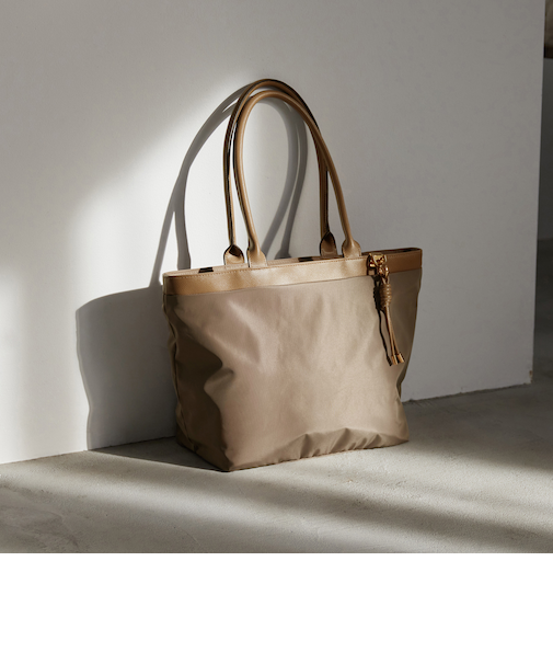 チャームツキ ロングハンドル トートバッグ はっ水