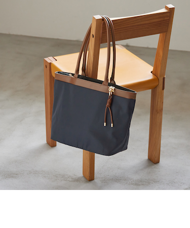 チャームツキ ロングハンドル トートバッグ はっ水