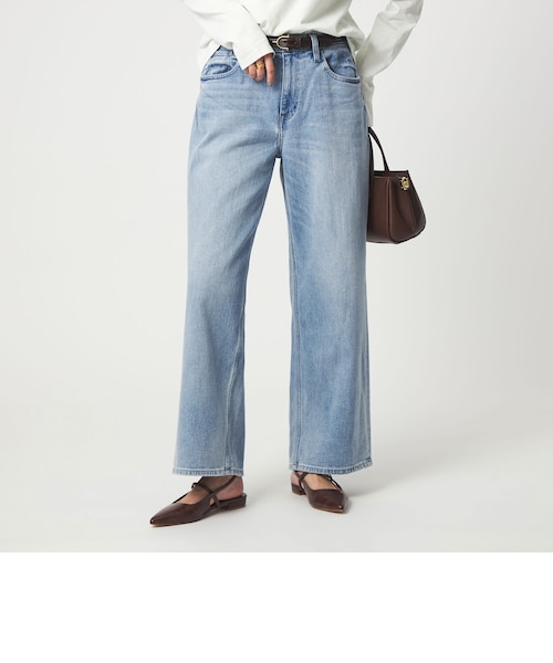 HEALTHY DENIM ストレートワイド デニムパンツ M レディース 別注】＜Healthy DENIM＞ストレート ワイド デニムパンツ ミッドライズ