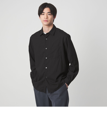 【WEB限定】JUST fit ウールライク シャツ -横ストレッチ-