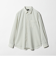 ウォッシャブル トロ パターン ジャストルーズ シャツ -ストレッチ-