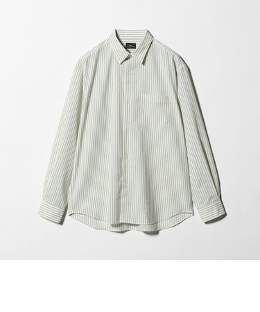 ウォッシャブル トロ パターン ジャストルーズ シャツ -ストレッチ-