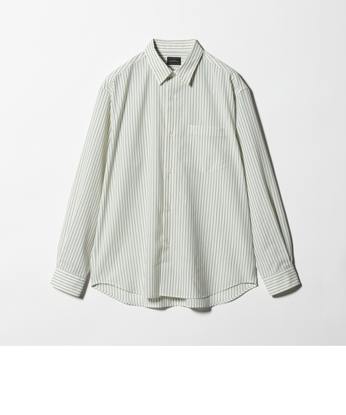 ウォッシャブル トロ パターン ジャストルーズ シャツ -ストレッチ-