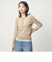 【別注】<PROTAGONISTA>ヘンリーネック ロングスリーブ Tシャツ