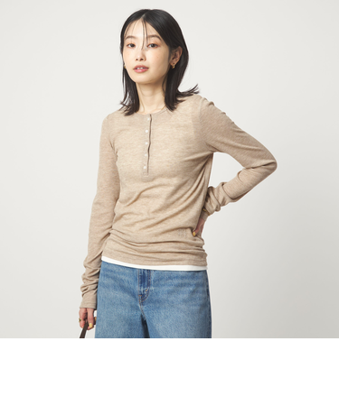 【別注】<PROTAGONISTA>ヘンリーネック ロングスリーブ Tシャツ